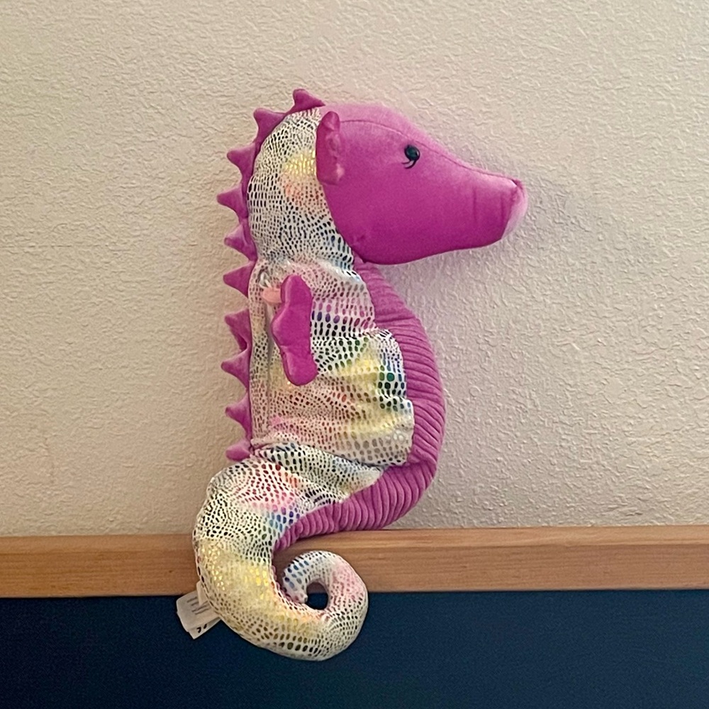 Suri the Seahorse Scentsy Buddy[Retired]-Pink & Gold-17”